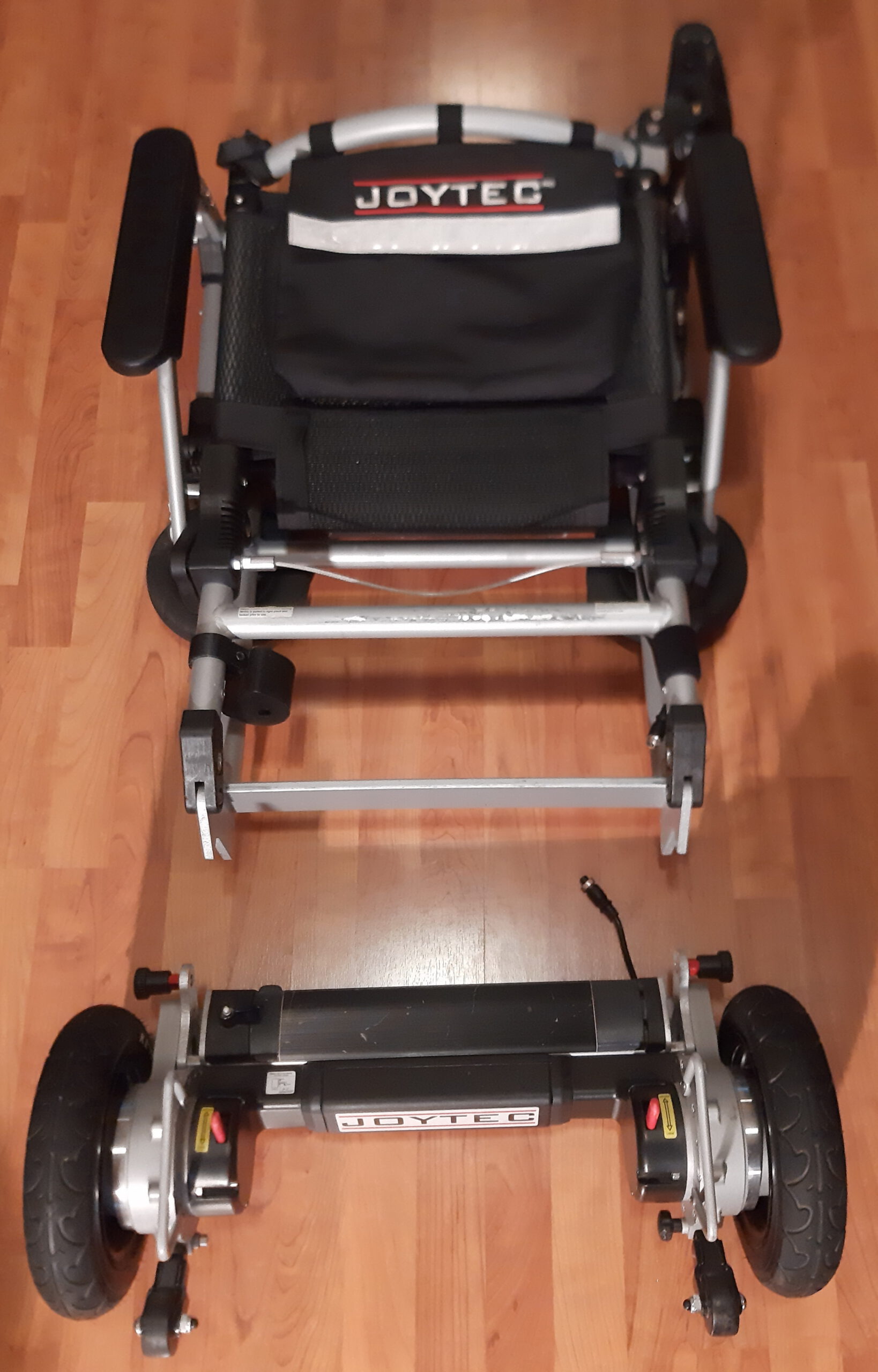 Silla de ruedas eléctrica Joytec Pro de segunda mano. Plegable y desmontable.