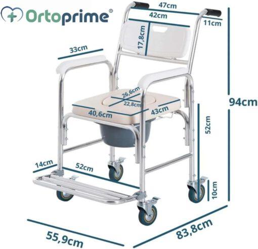 Silla de ruedas de baño geriátrica seminueva