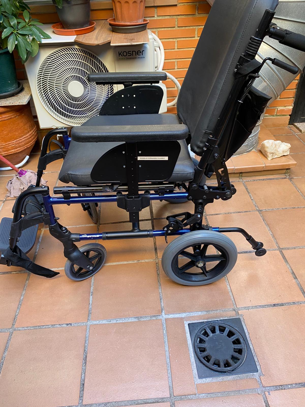 Silla de aluminio reclinable de segunda mano