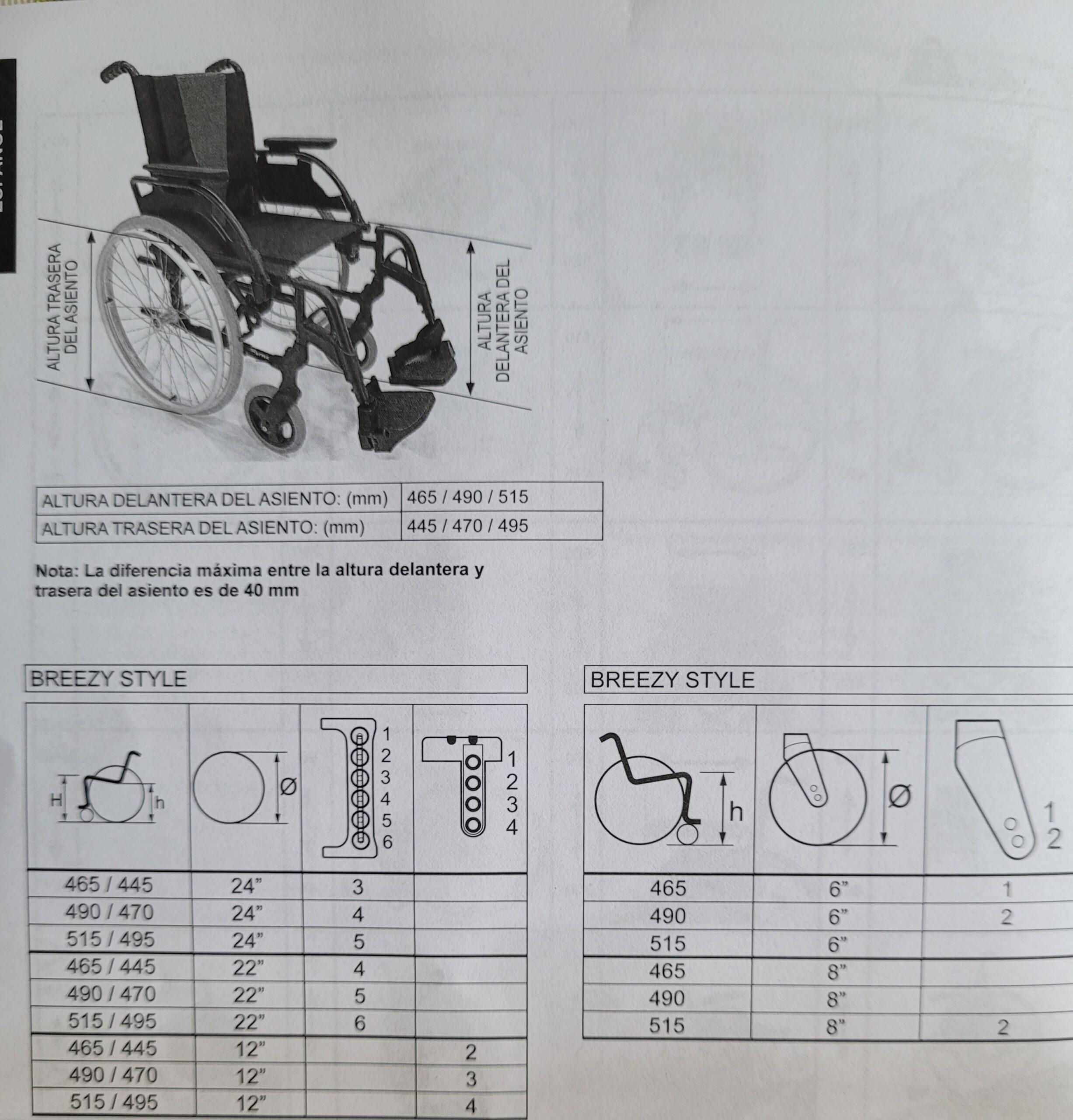 Silla de ruedas plegable de segunda mano + cojín antiescaras